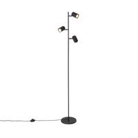 Smart vloerlamp zwart 3-lichts incl. 3 Wifi GU10 50mm - Jeana