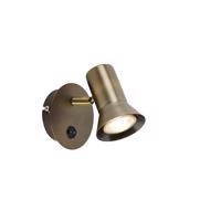 Smart Wandspot brons draai- en kantelbaar met schakelaar incl. Wifi GU10 50mm - Karin 1