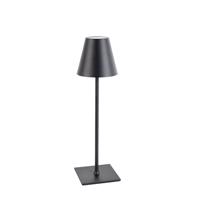 Tafellamp zwart 3-staps dimbaar in kelvin oplaadbaar - Tazza