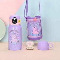 TUMBY Duplafalú Unikornis gyerek termosz digitális kijelzővel, kiegészítő 500ml