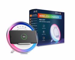 ZELUX Vezeték nélküli töltő, hangszóró, RGB hangulatvilágítás